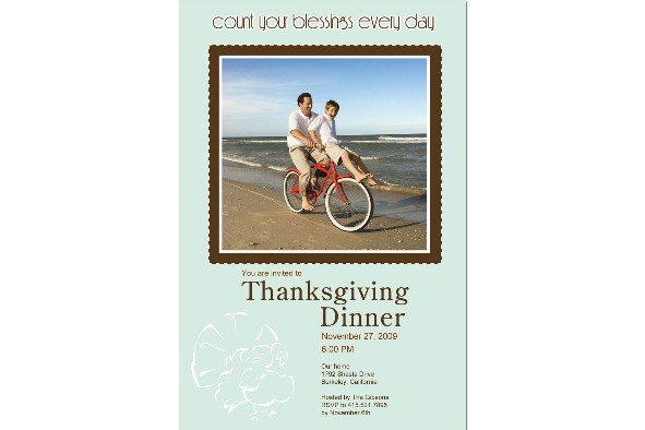 All Templates photo templates Thanksgiving Invitations